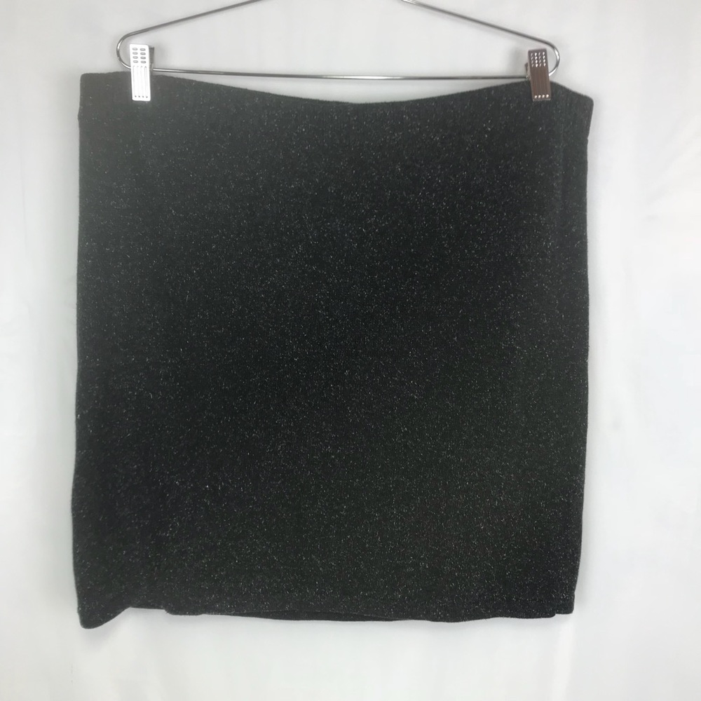 3/$10! J Jill sweater skirt L gray silk & cotton